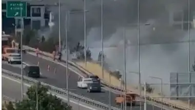 Anadolu Otoyolu’nda Sigara İzmaretinden Çıkan Yangın Nefes Kestı!