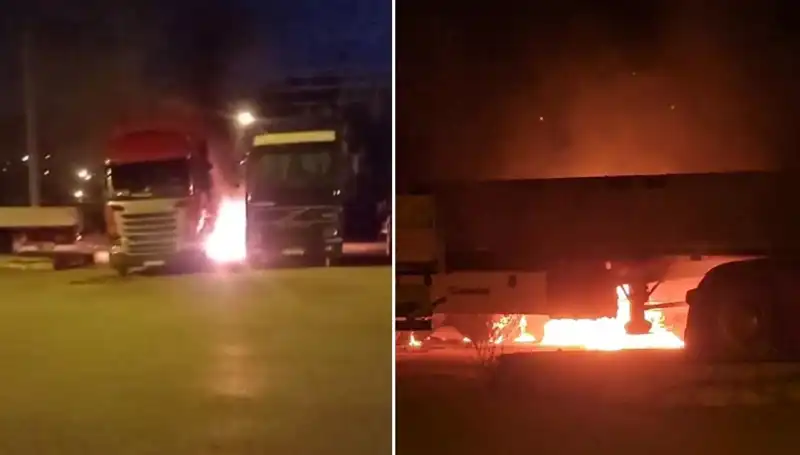 İstanbul'da Park Halindeki Tırlara Korkunç Saldırı: Yangın Panik Yarattı